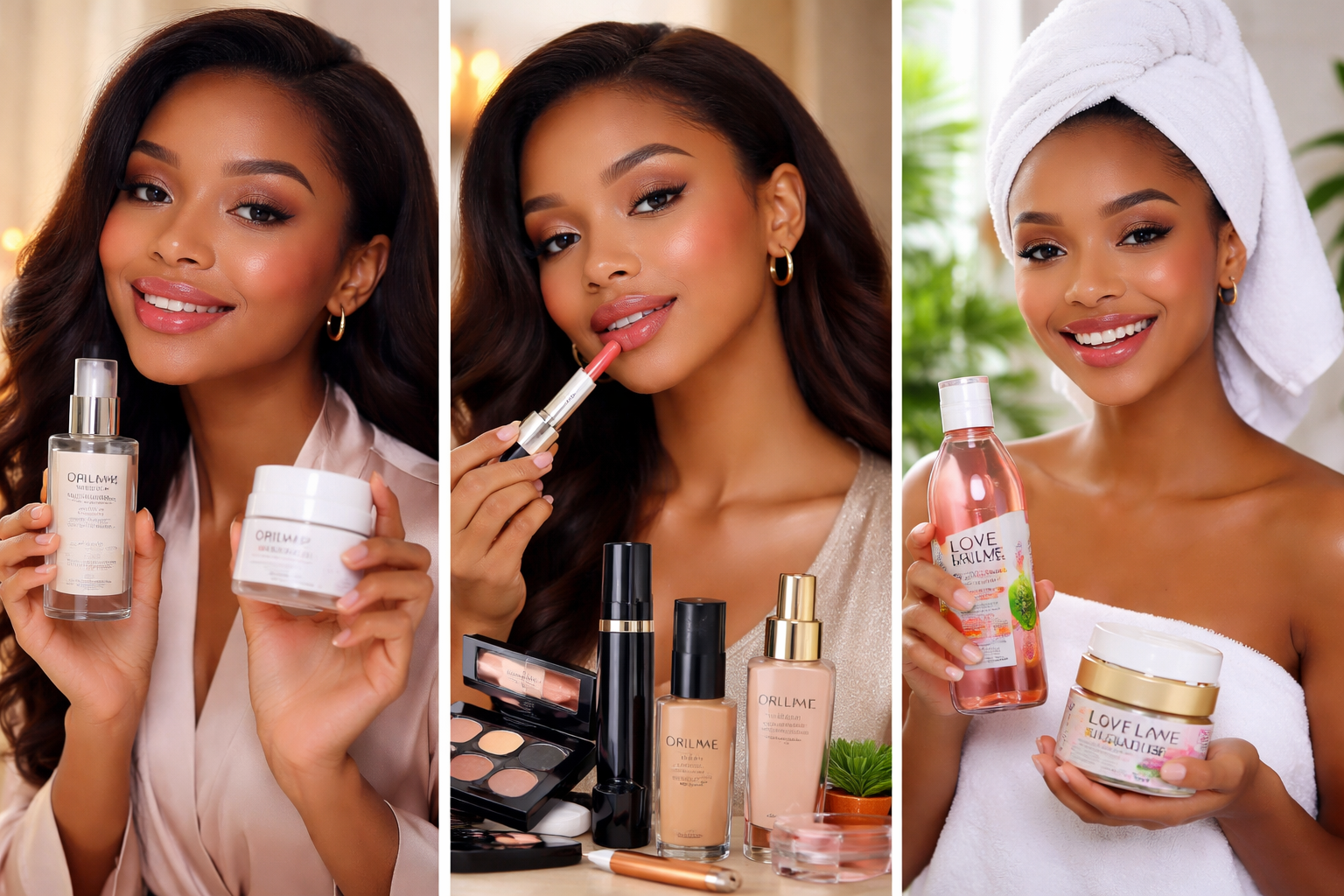 Soft glam makeup beauty look